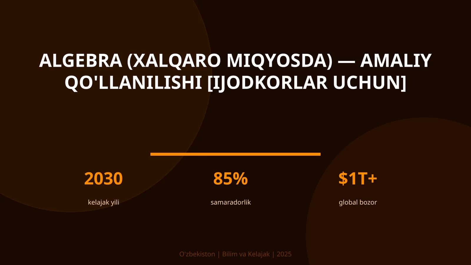 Algebra (xalqaro miqyosda) — amaliy qo'llanilishi [ijodkorlar uchun]