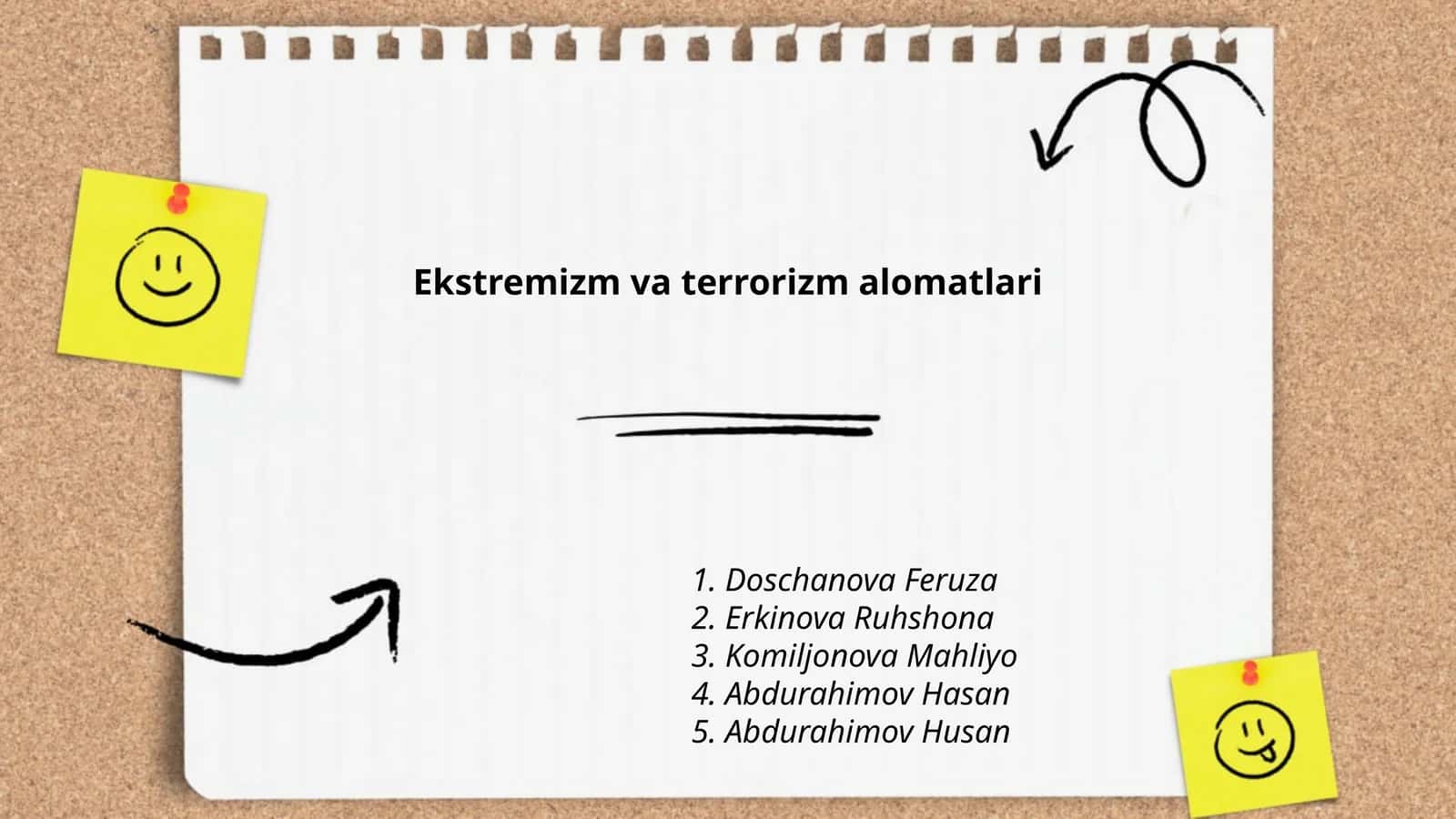 Ekstremizm va terrorizm alomatlari