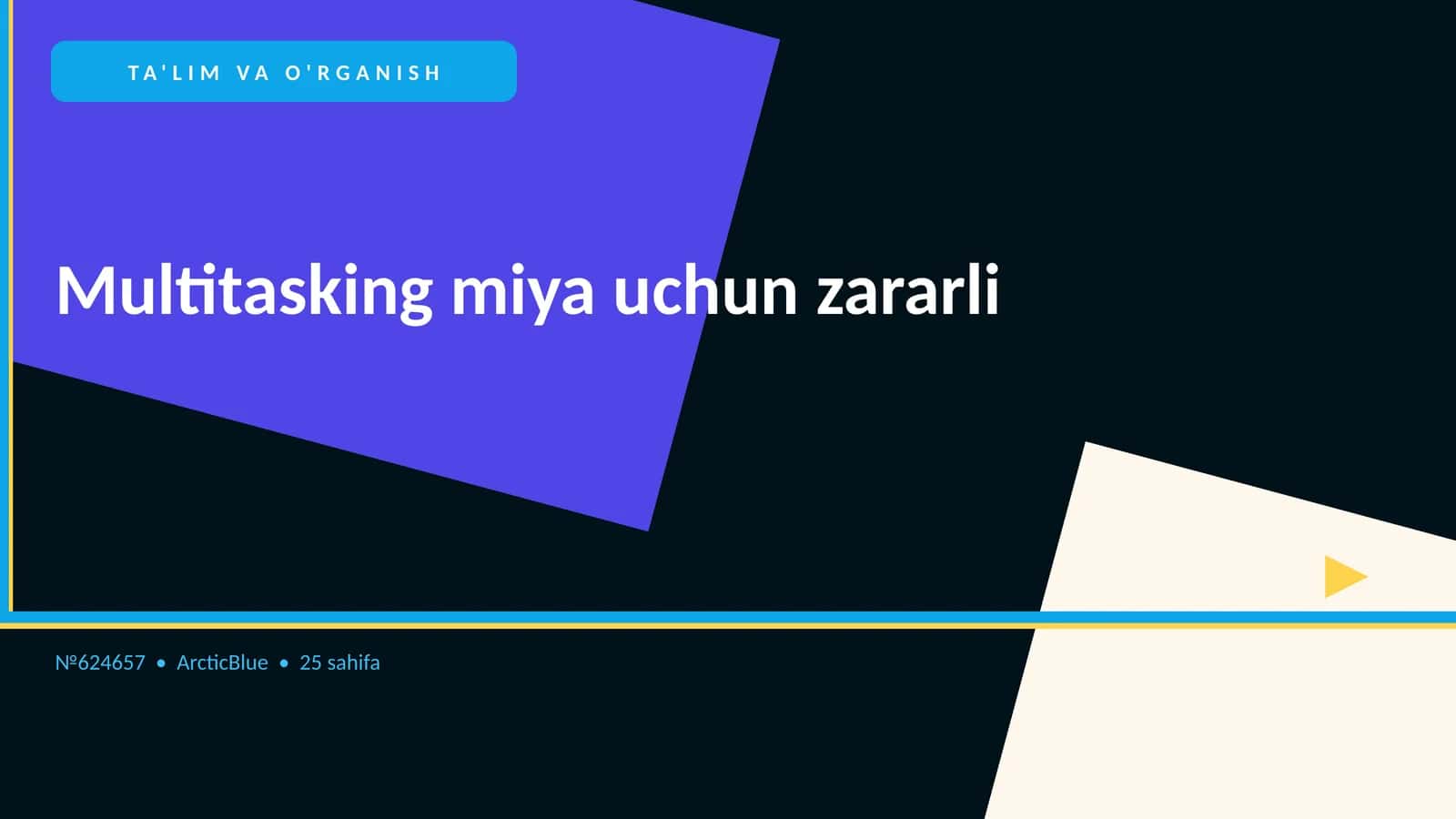 Multitasking miya uchun zararli