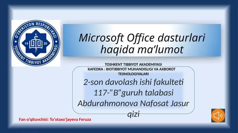 Microsoft Officedasturlari