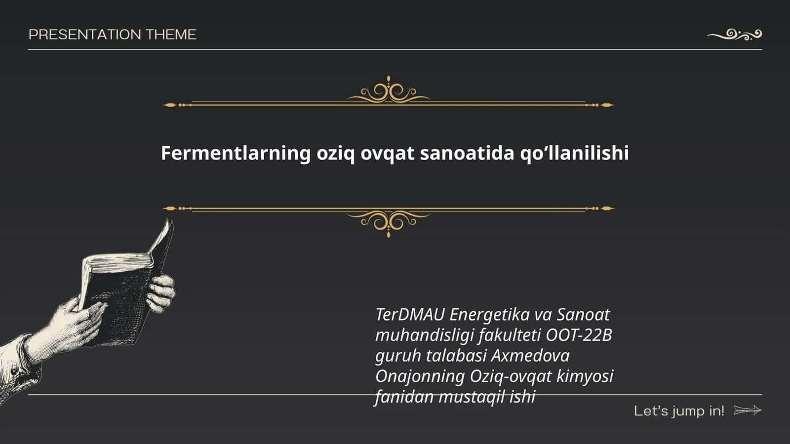 Fermentlarning oziq ovqat sanoatida qoʻllanilishi