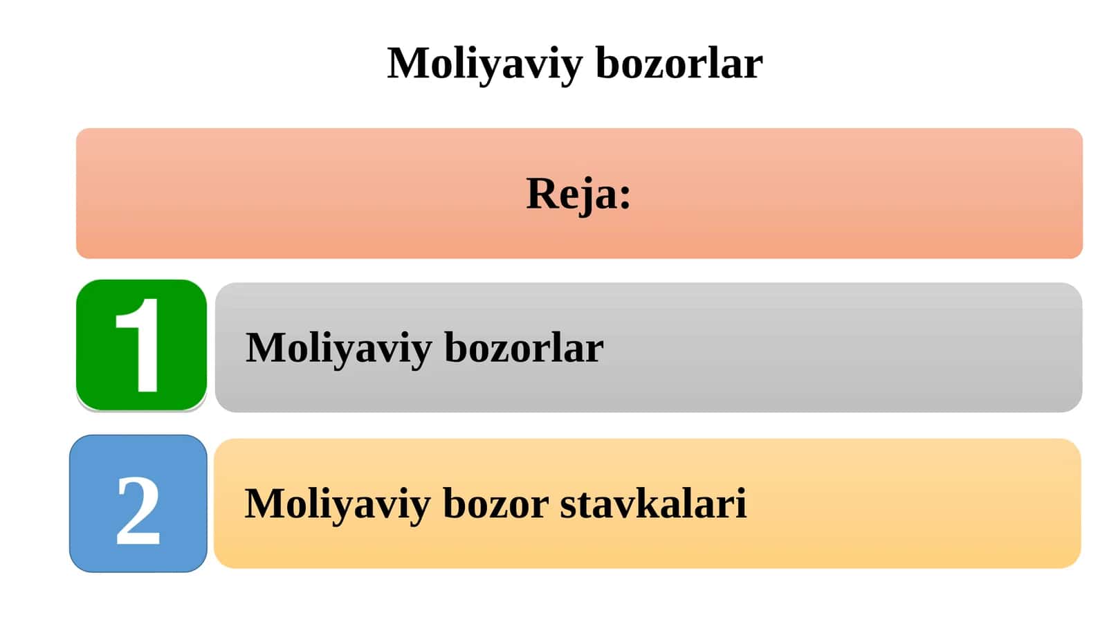 Moliyaviy bozorlar