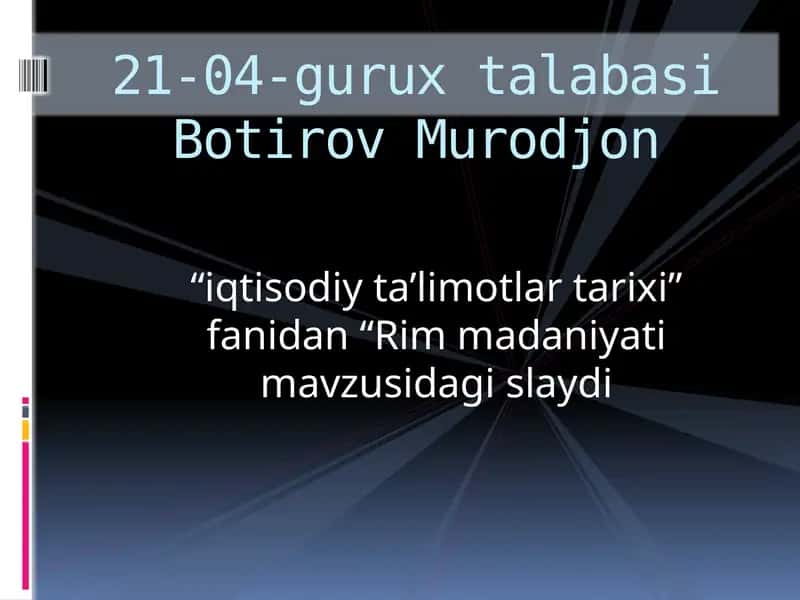 Rim Madaniyatimavzusi