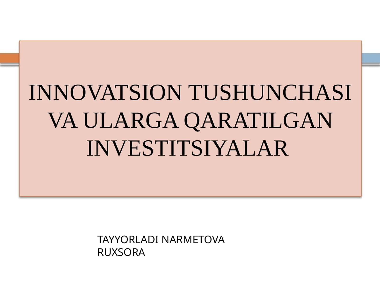 TAYYORLADI NARMETOVA RUXSORA