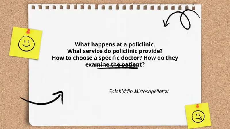 Registration processes at a policlinic