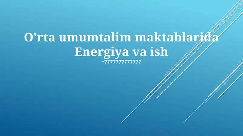 Energiya va ish