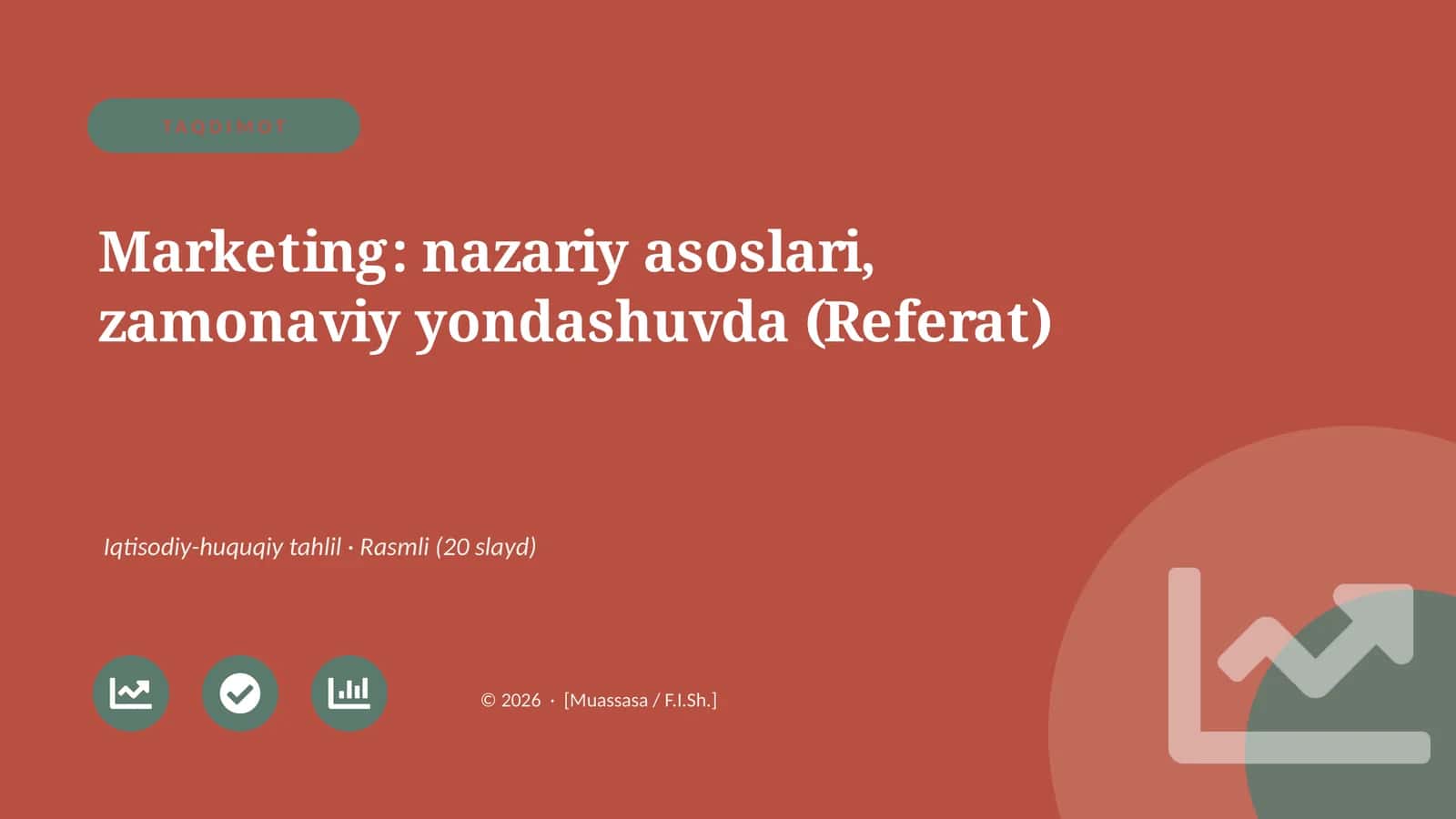 Marketing: nazariy asoslari, zamonaviy yondashuvda (Referat)