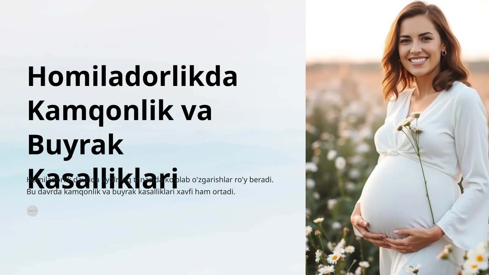 Homiladorlikda Kamqonlik va Buyrak Kasalliklari