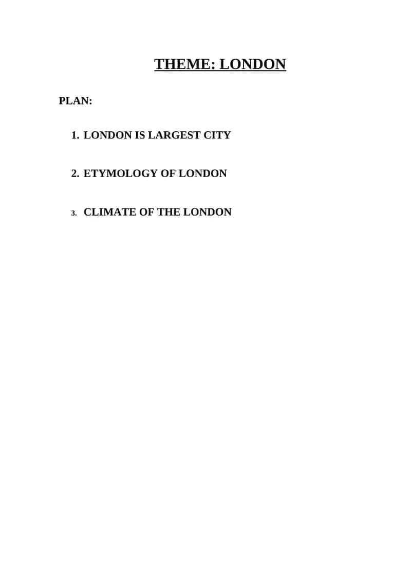 Mavzu: LONDON