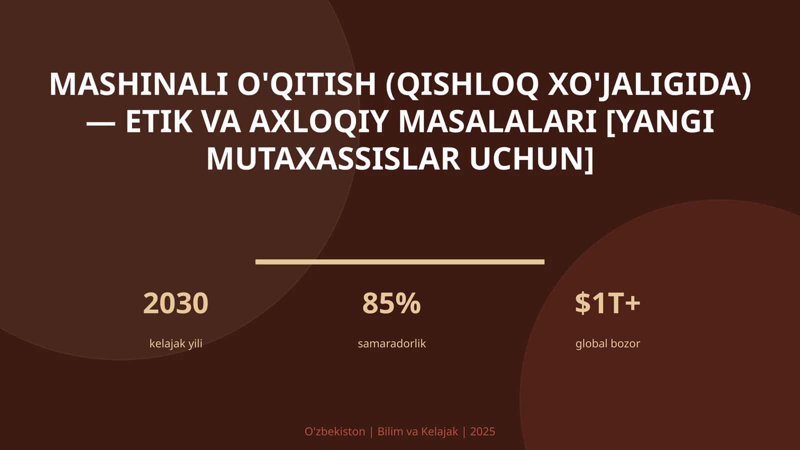 Mashinali o'qitish (qishloq xo'jaligida) — etik va axloqiy masalalari [yangi mutaxassislar uchun]