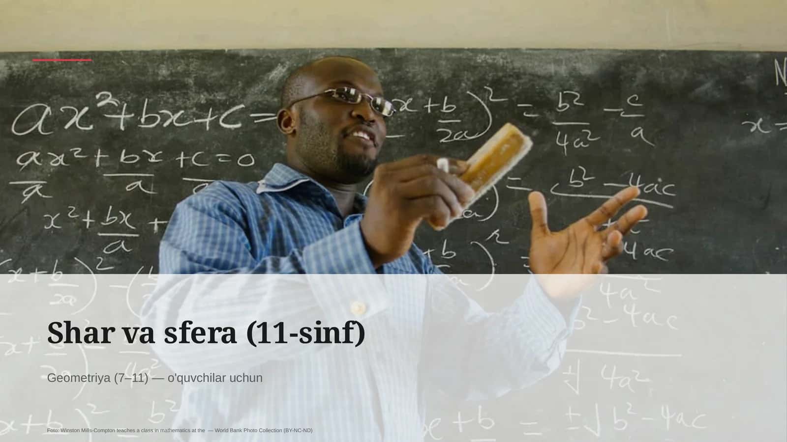 Shar va sfera (11-sinf)