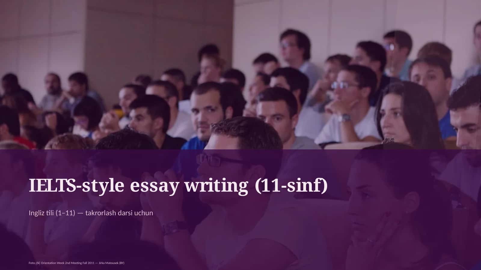 IELTS-style essay writing (11-sinf)
