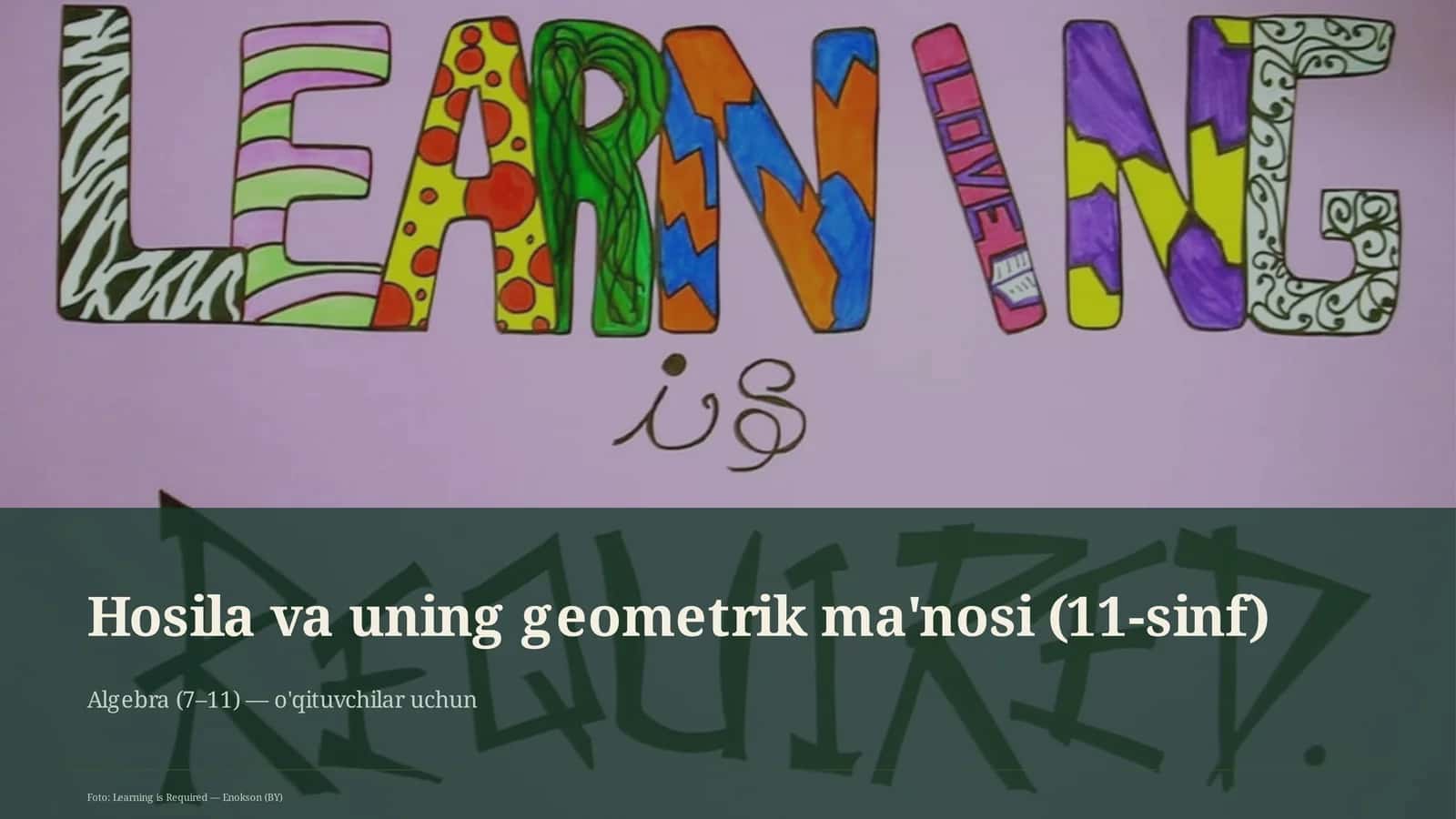 Hosila va uning geometrik ma'nosi (11-sinf)