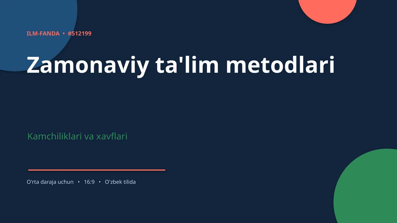 Zamonaviy ta'lim metodlari