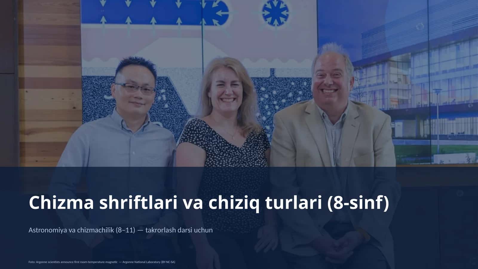 Chizma shriftlari va chiziq turlari (8-sinf)