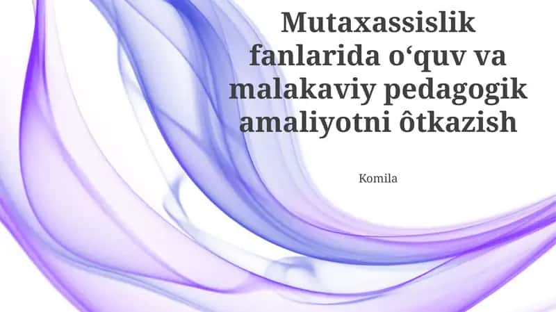 Maxsus Fan Pedagogikasi