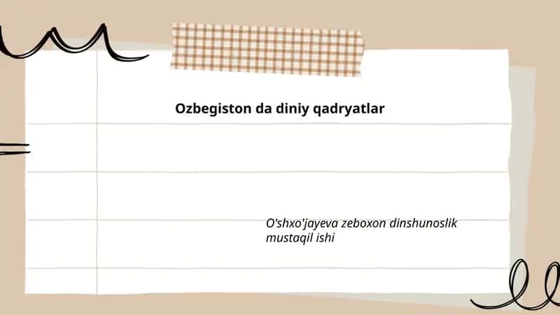 O'zbekistonda diniy qadriyatlarning tarixi