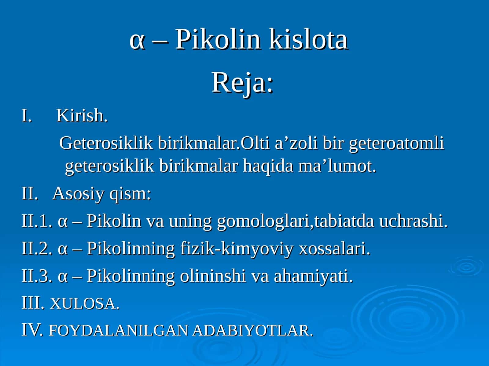 α–Pikolin kislota