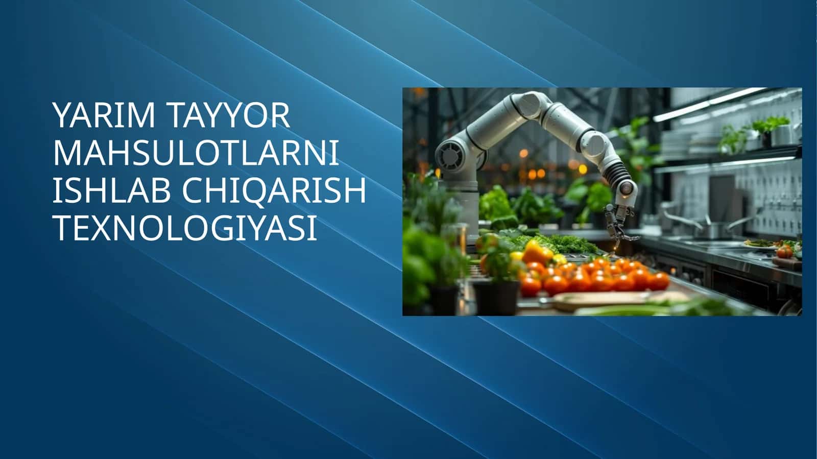 yarim tayyor mahsulotlarni ishlab chiqarish texnologiyasi