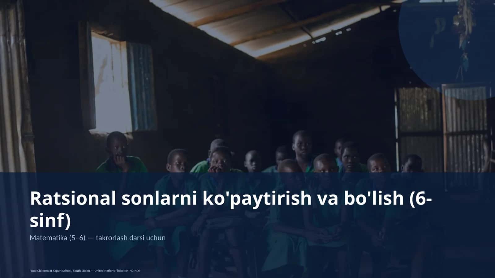 Ratsional sonlarni ko'paytirish va bo'lish (6-sinf)