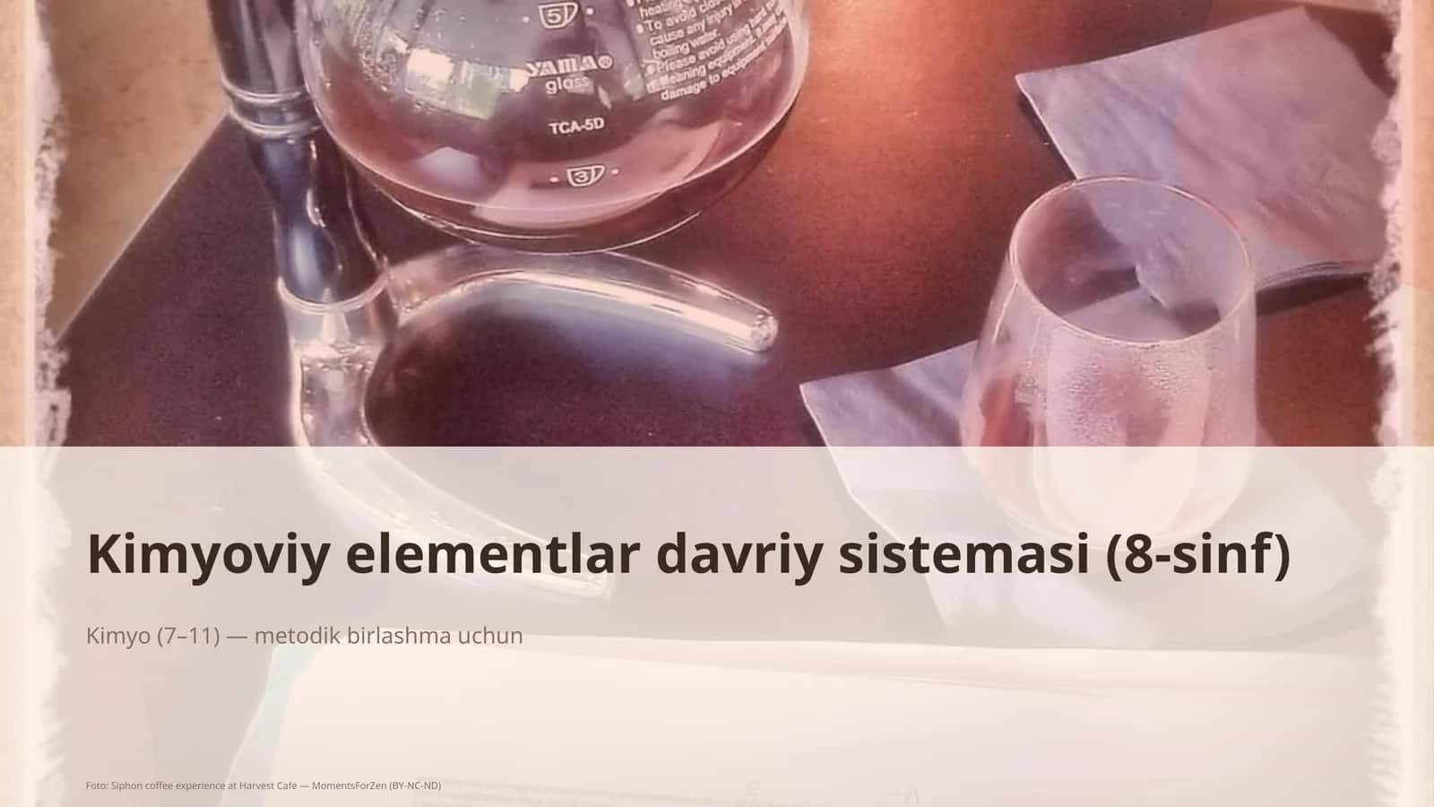 Kimyoviy elementlar davriy sistemasi (8-sinf)