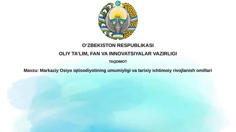 Markaziy Osiyo iqtisodiyotlarining umumiyligi