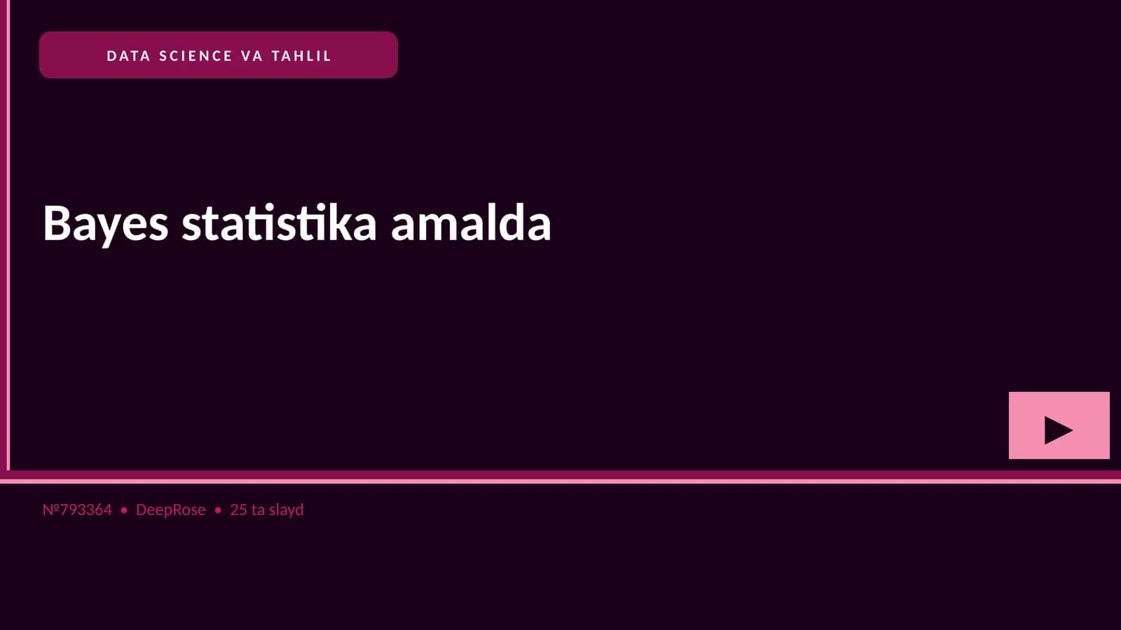 DATA SCIENCE VA TAHLIL
