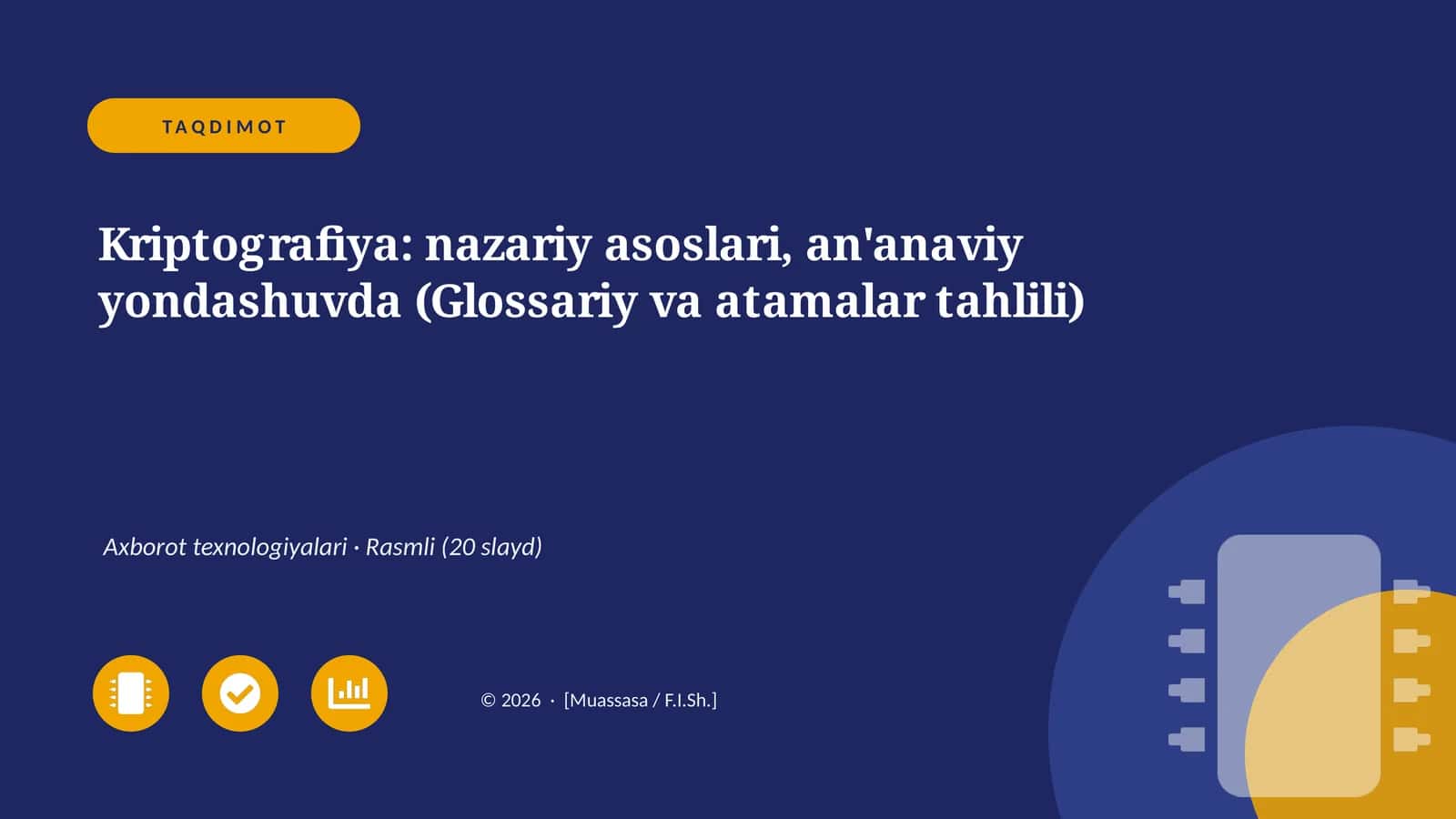 Kriptografiya: nazariy asoslari, an'anaviy yondashuvda (Glossariy va atamalar tahlili)