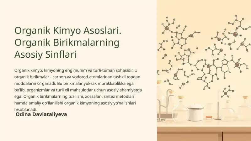 Organik Kimyo Asoslari