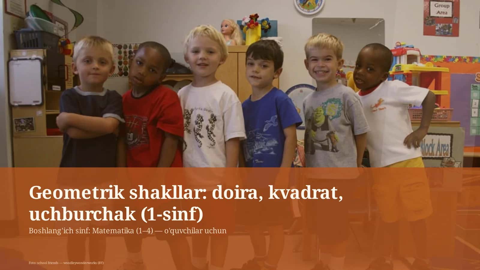 Geometrik shakllar: doira, kvadrat, uchburchak (1-sinf)