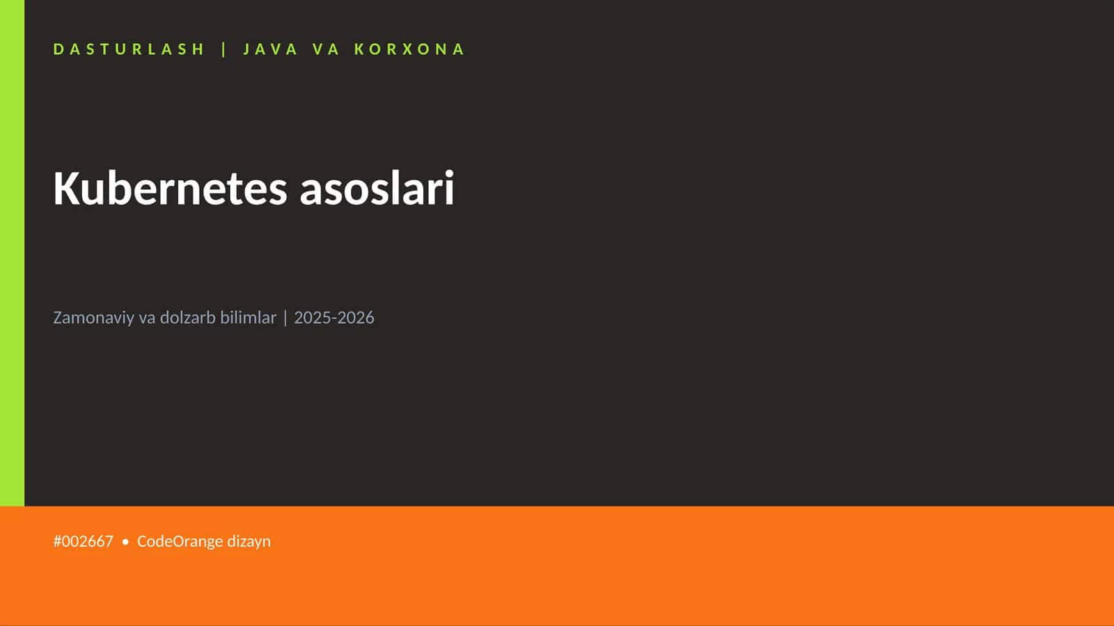 Kubernetes asoslari
