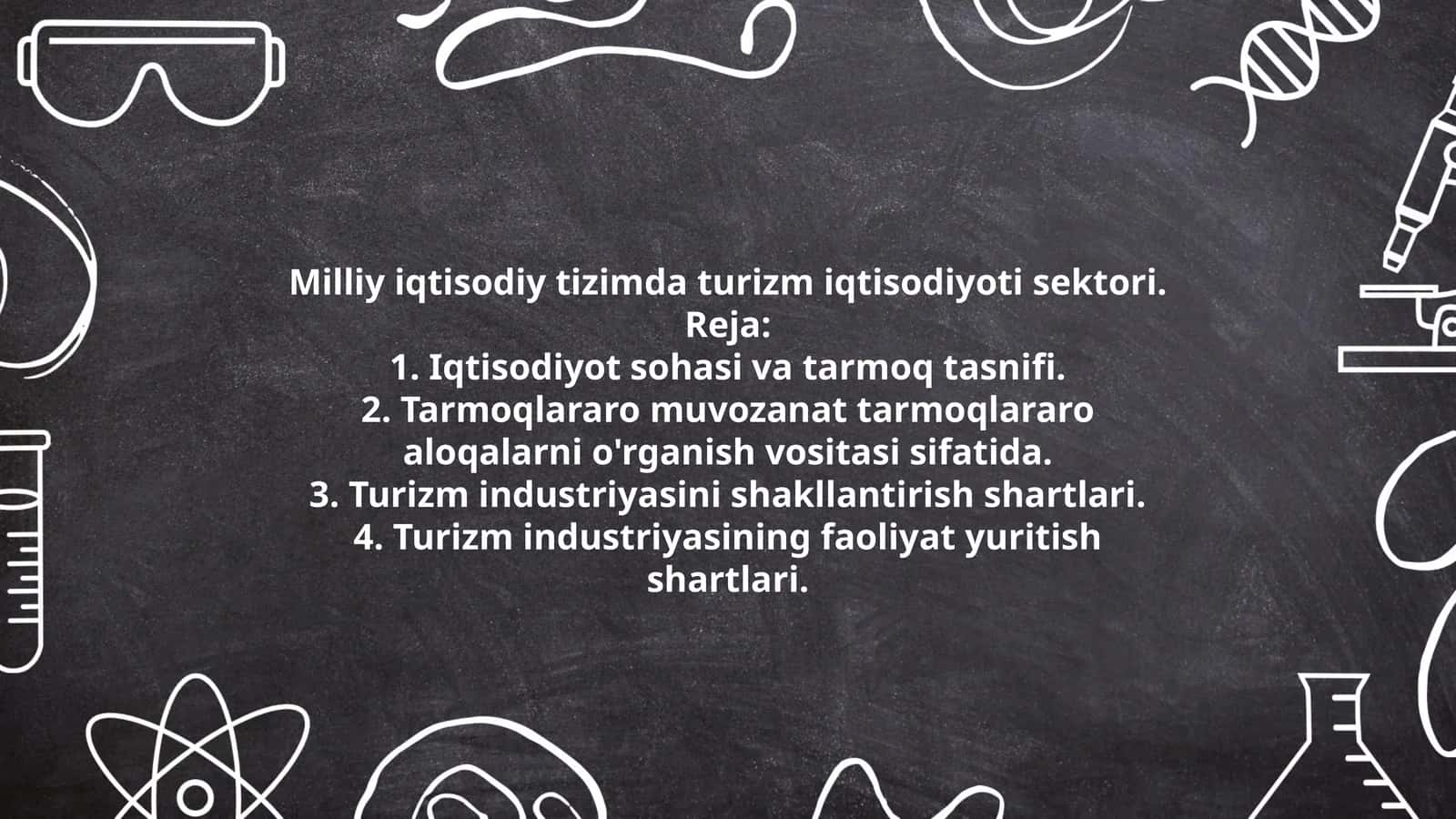 Milliy iqtisodiy tizimda turizm iqtisodiyoti sektori