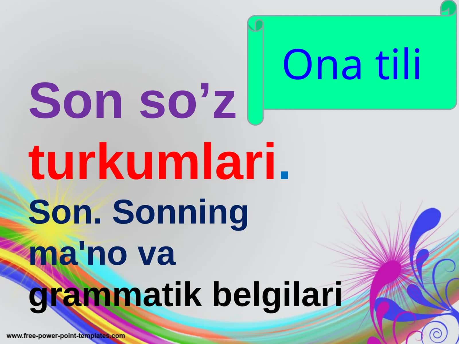 Son so’zturkumlari