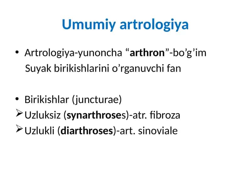 Umumiyartrologiya