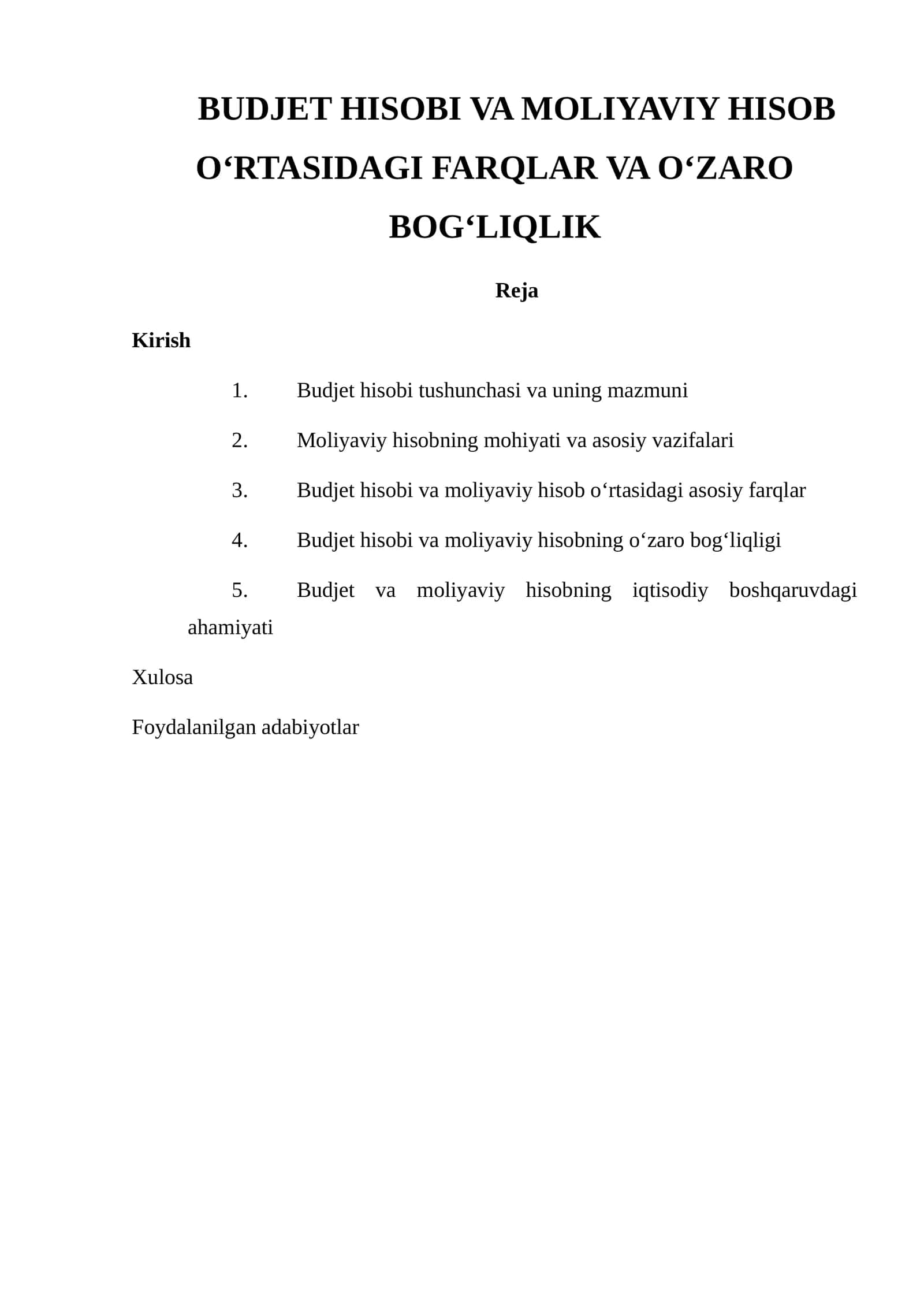 Buxgalteriya Hisobi va Moliyaviy Hisobning Farqlari