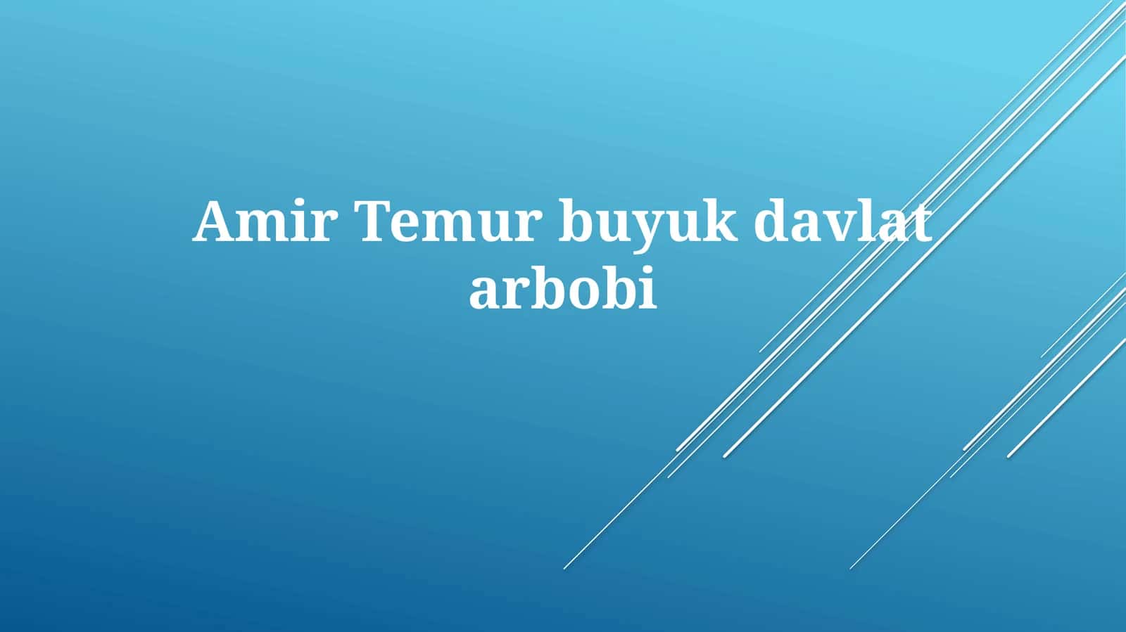 Amir Temurbuyukdavlatarbobi