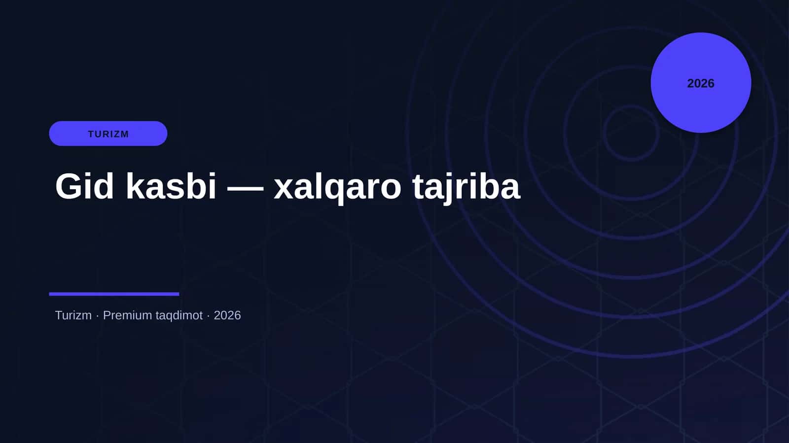 Gid kasbi — xalqaro tajriba
