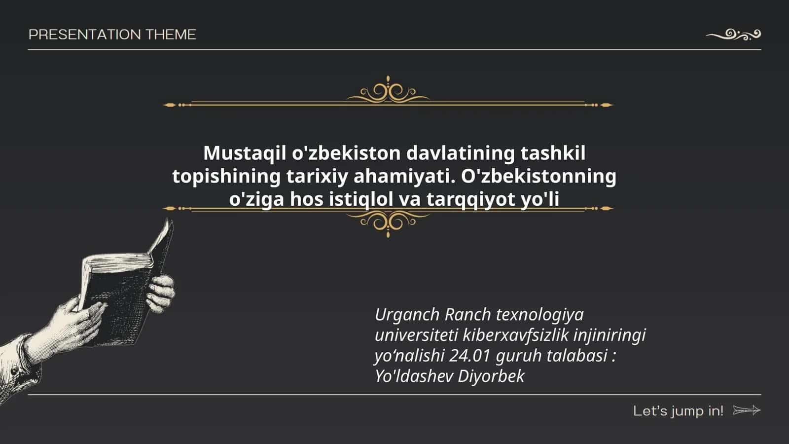 O'zbekistonning Mustaqil Davlatining Tarixiy O'rniga O'zbekiston O'ziga Hos Istiqlol va Tarqiyot Yo'li