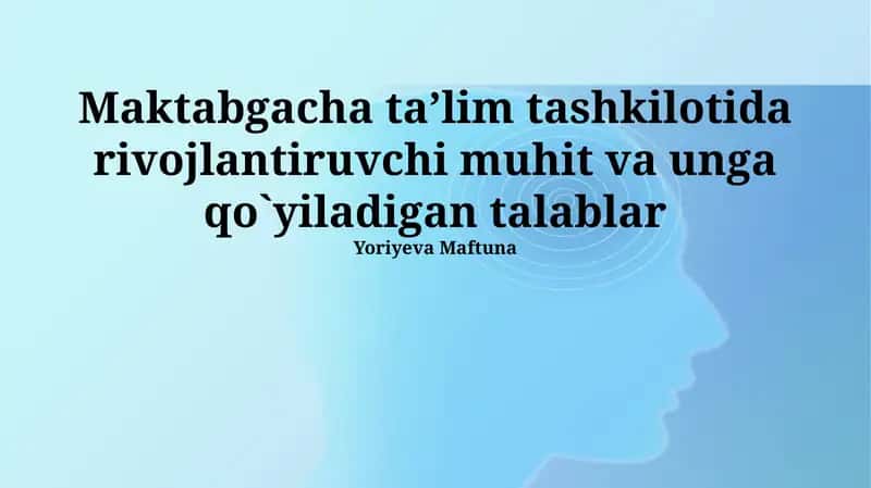 Inklyuziv ta'lim muhiti