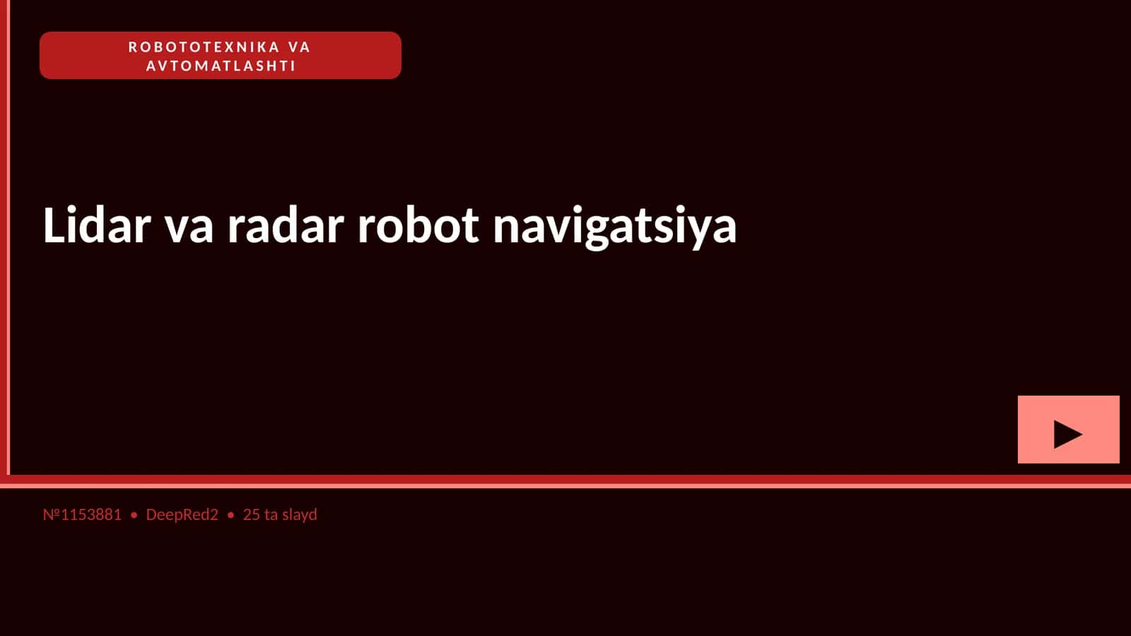ROBOTOTEXNIKA VA AVTOMATLASHTI