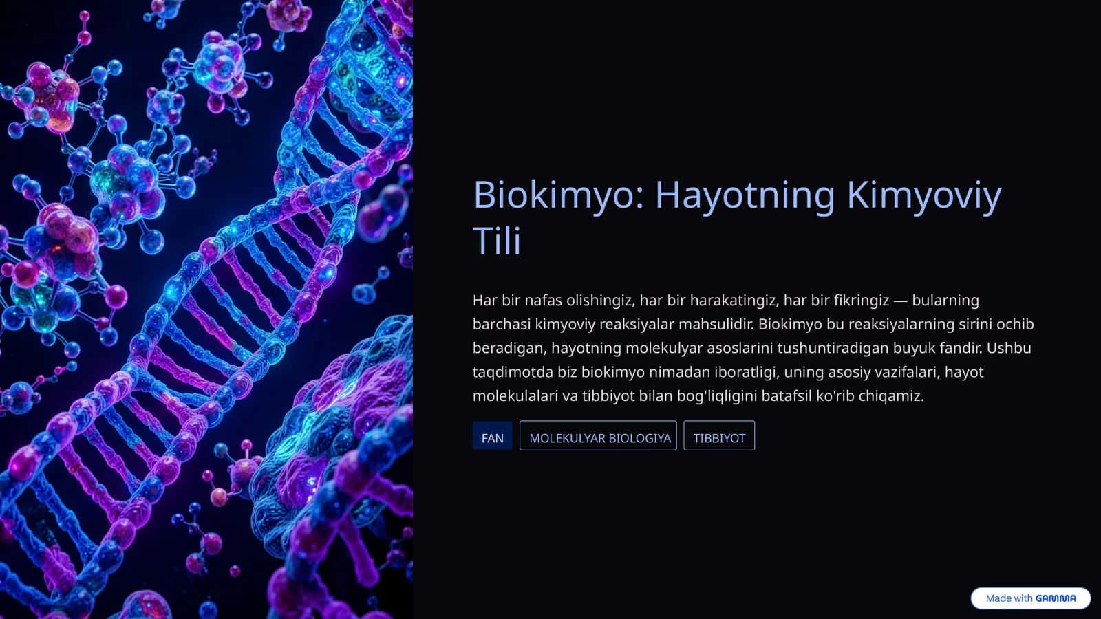 Biokimyo: Hayotning Kimyoviy Tili