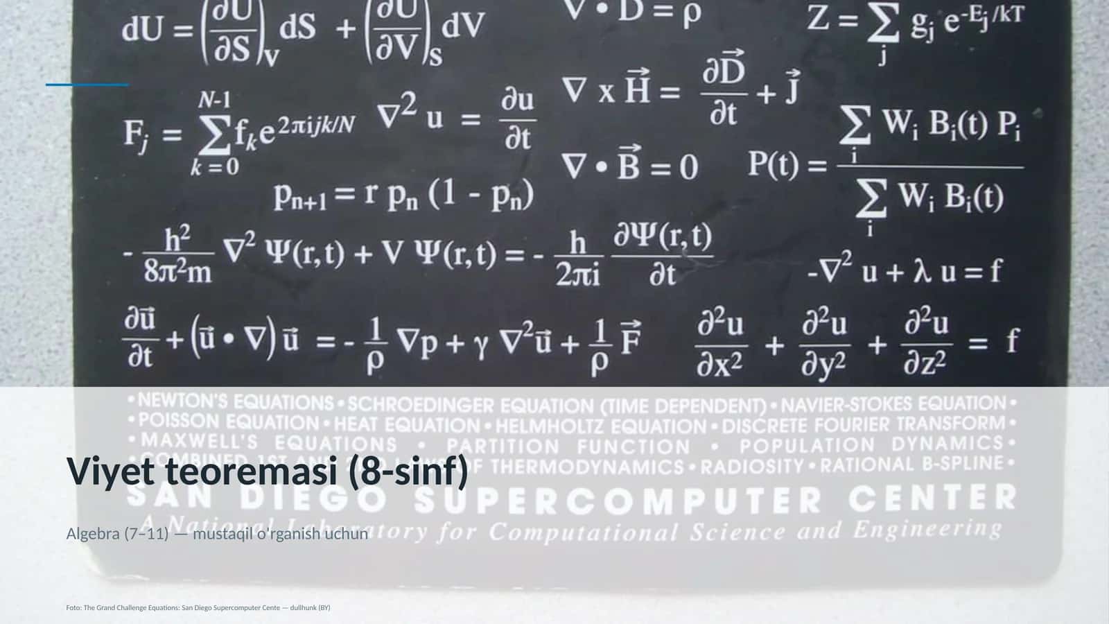 Viyet teoremasi (8-sinf)