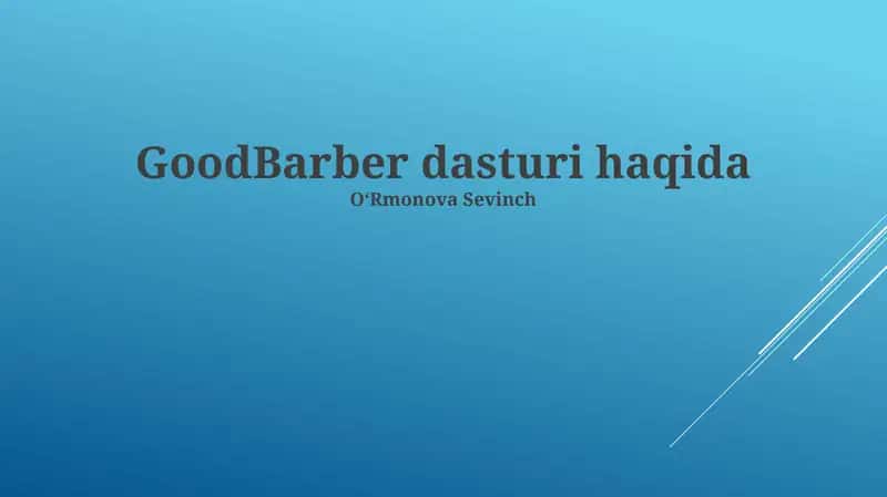 GoodBarber dasturi
