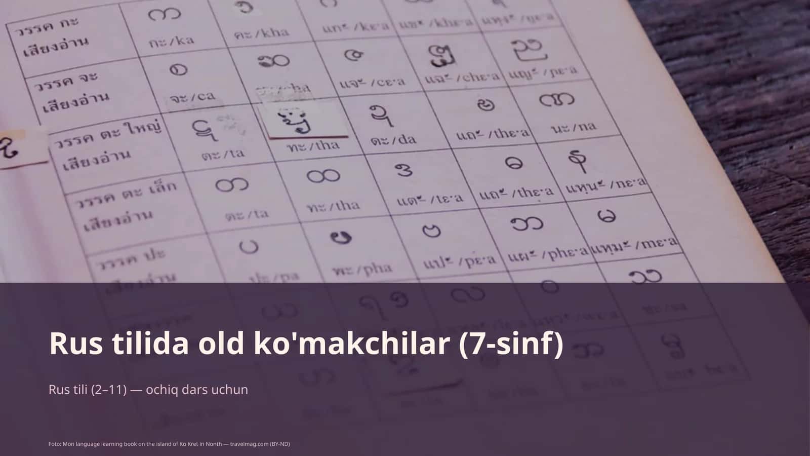 Rus tilida old ko'makchilar (7-sinf)