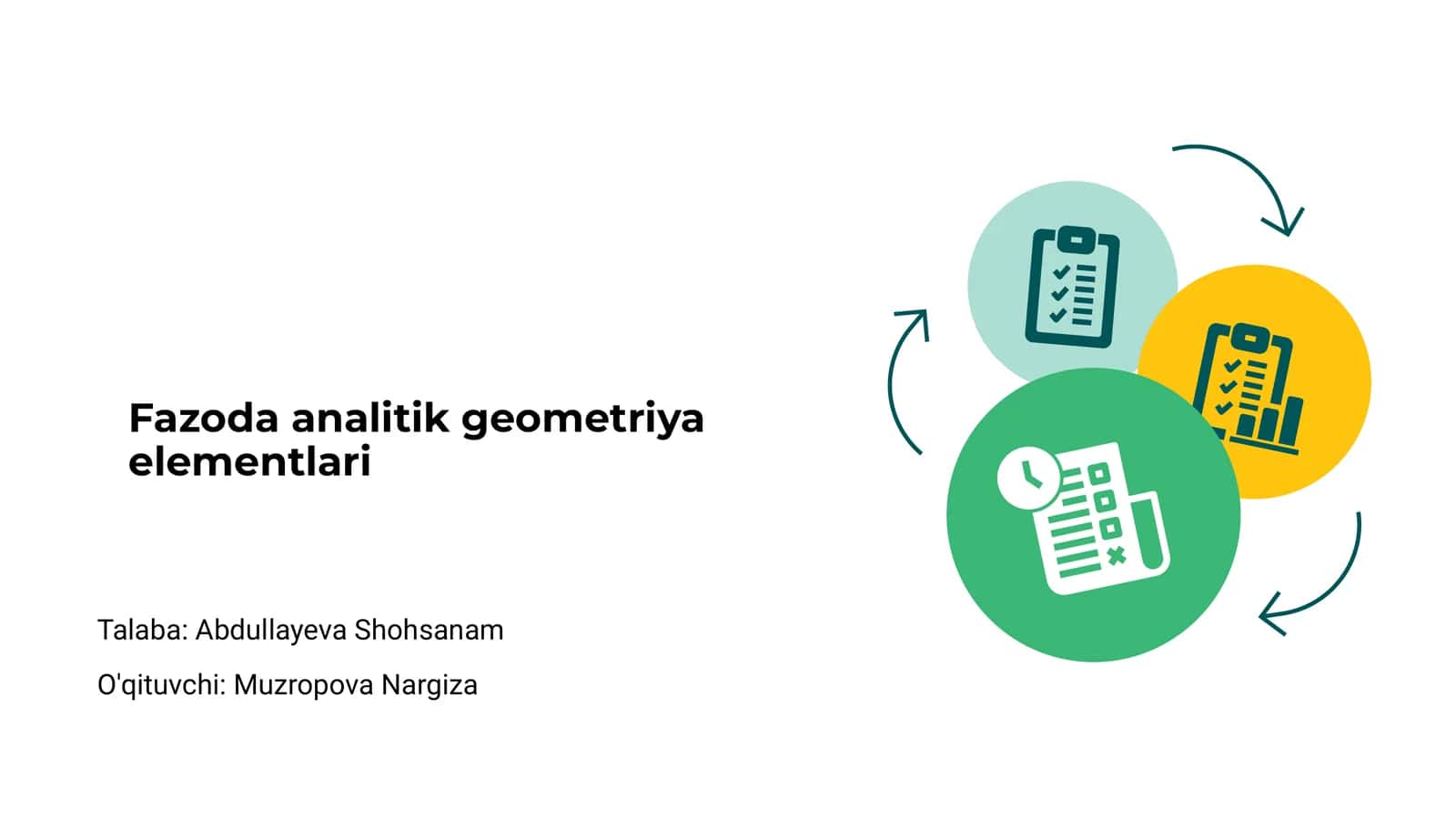 Fazoda analitik geometriya elementlari
