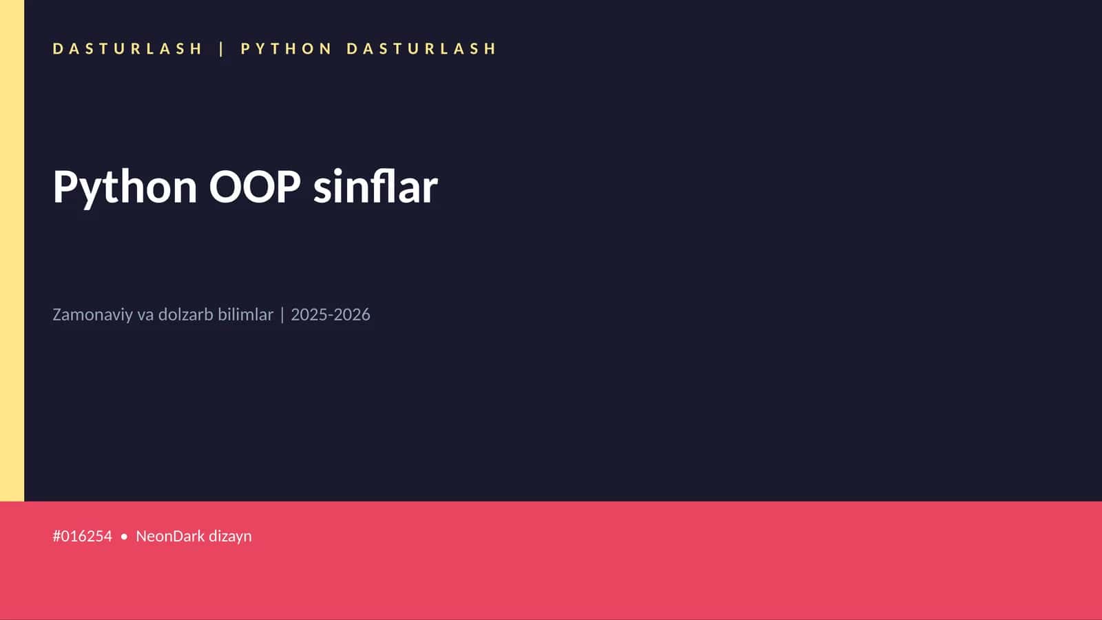 Python OOP sinflar