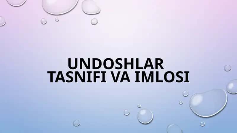 Undosh tovushlar