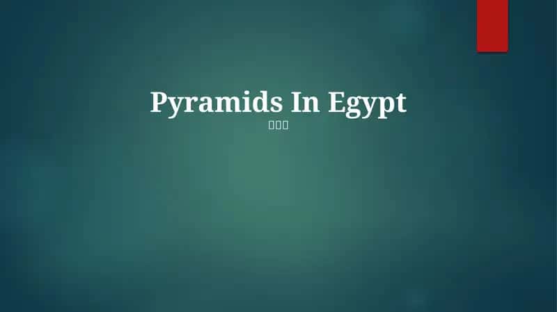 Pyramids In Egypt