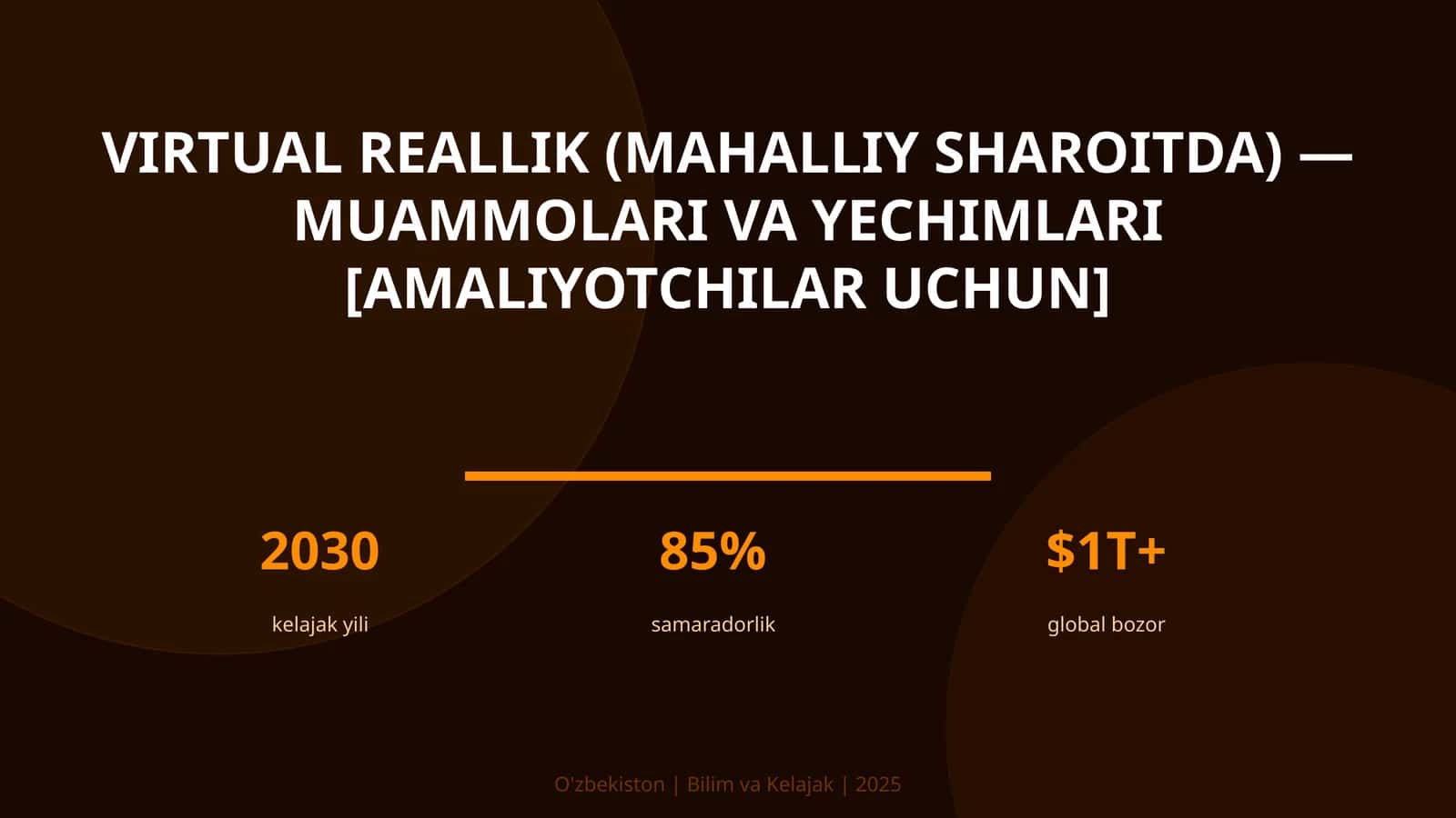 Virtual reallik (mahalliy sharoitda) — muammolari va yechimlari [amaliyotchilar uchun]