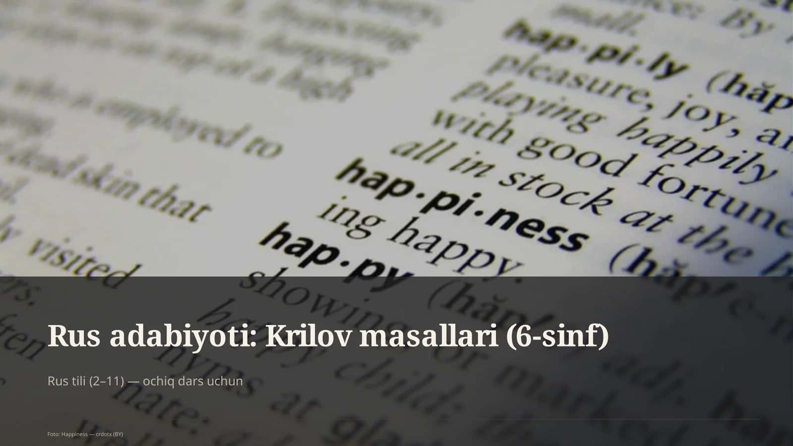 Krilov masallari